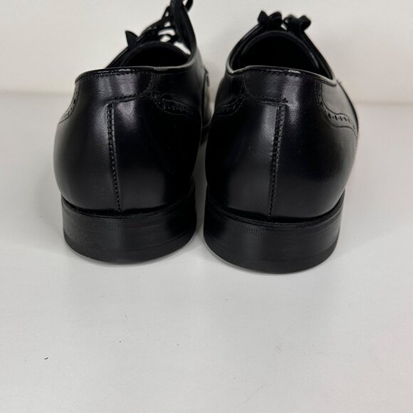 E.T. Wright Mens Black Leather Wingtip Dress Shoes Size 9 1/2 B - Picture 3 of 10